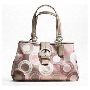 COACH F18805 ASHLEY SIGNATURE SNAPHEAD CARRY ALL